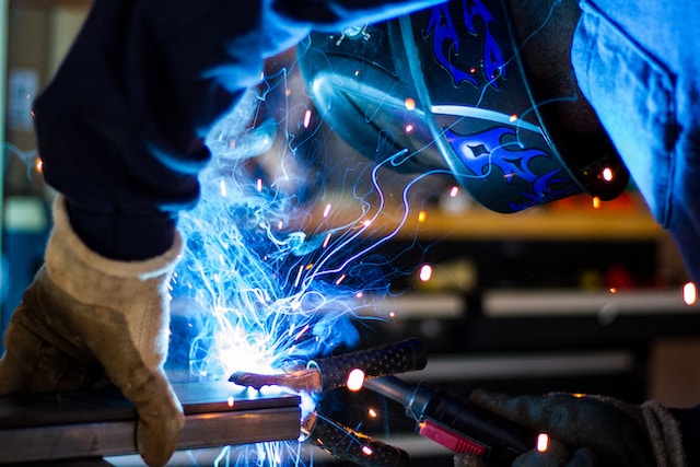 Welder at work